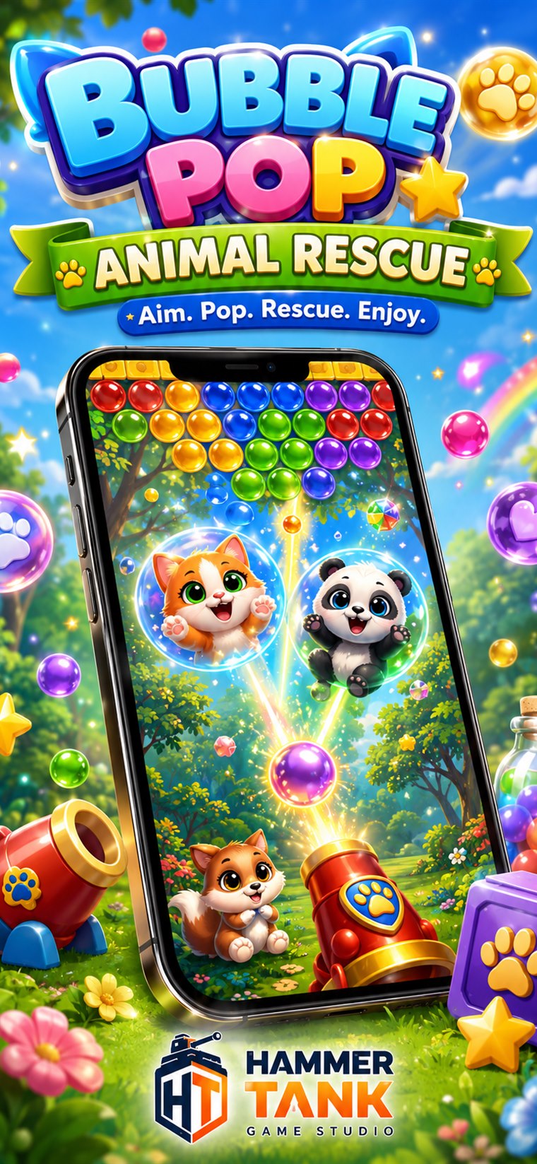 Bubble Pop: Animal Rescue key art