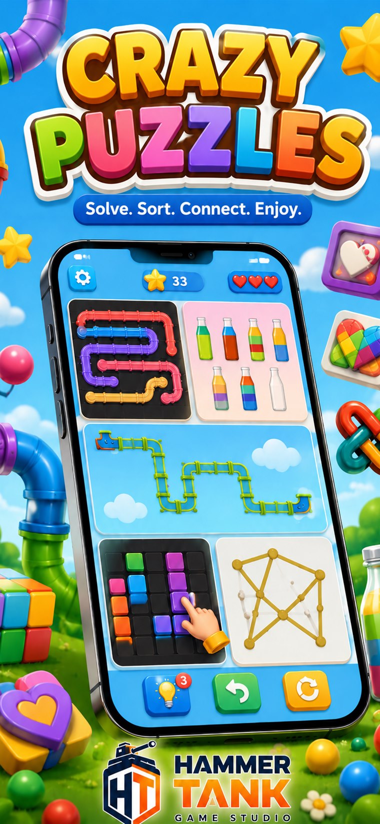 Crazy Brain Test: Puzzle Games key art